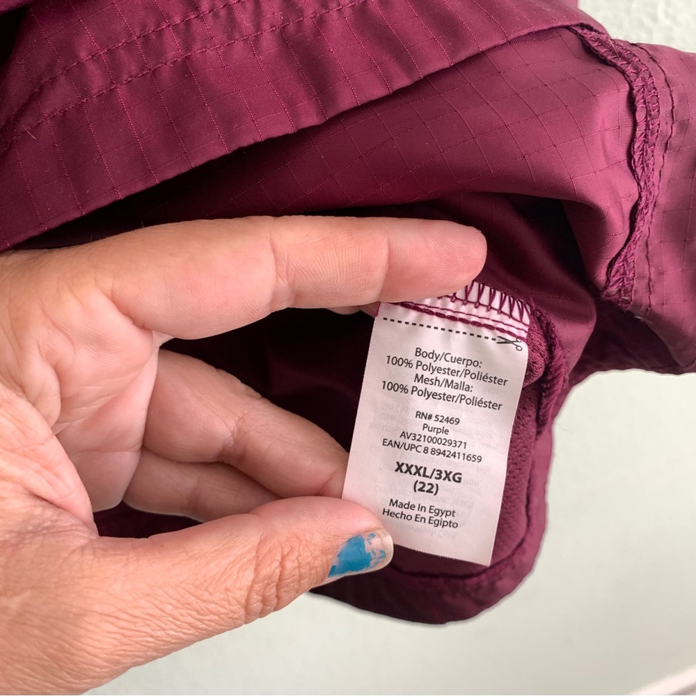 AVIA windbreaker pomcho style outerwear jacket magenta XXXL one size - Picture 5 of 7